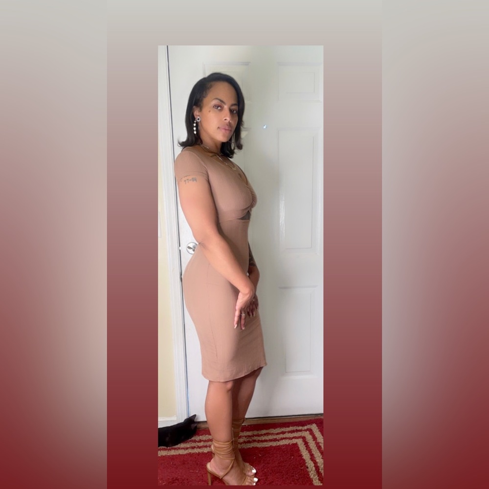 Jessica Simpson Women's Summer neutral Bodycon Dresses shortsleeved Sexy tight